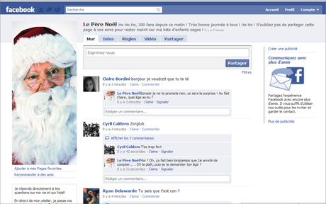 Le père noël est sur Facebook !