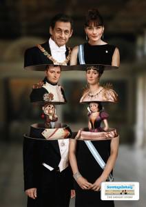 sonntagszeitung  the insight story campaign  sarkozy 1 212x300 Nicolas Sarkozy et Carla en poupées russes pour le Sonntags Zeitung