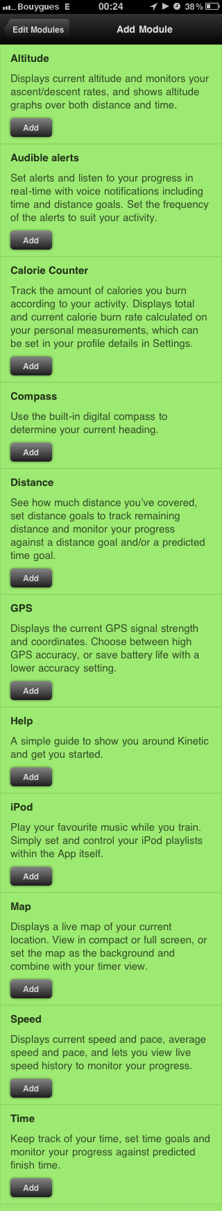 Test de l’application ‘Kinetic’ pour iPhone