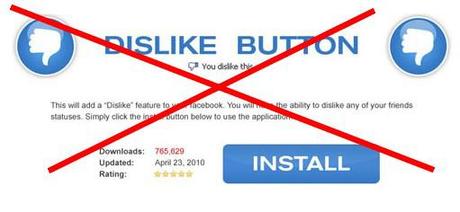 Un bouton j’aime pas sur Facebook ?