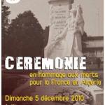 Cérémonie en hommage aux morts pour la France en Algérie