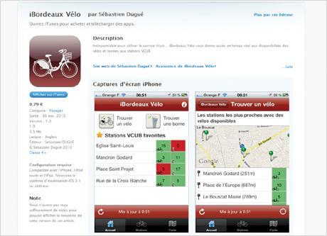 iBordeaux Vélo – Application iPhone