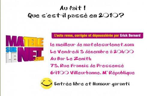 Amis Lyonnais ! Votre soirée de vendredi soir dés 20h00