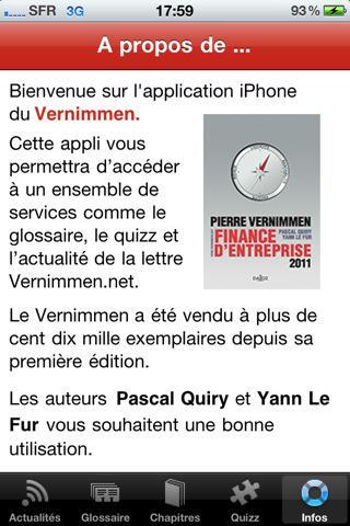 [iTunes] Vernimmen lance son application iPhone: La finance à portée de main