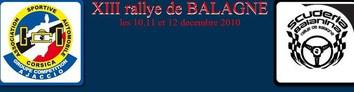 Rallye National de Balagne du 10 au 12 Décembre