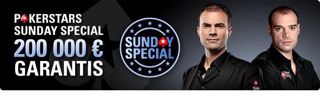 pokerstars sunday special 1 Tournoi Pokerstars Sunday Special: 200.000€ garantis chaque dimanche