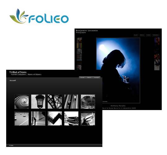 Folieo, site web et portfolio pour artistes