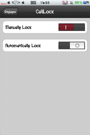 CalLock : verrouillez votre iphone pendant un appel