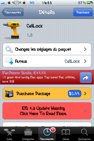CalLock : verrouillez votre iphone pendant un appel