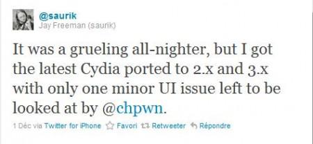 Cydia 1.0.3366-1 sera disponible pour les iOS 2.x et 3.x