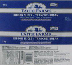 Faith Farms - Tranches ruban - Produit de fromage fondu - Fait de fromage Suisse