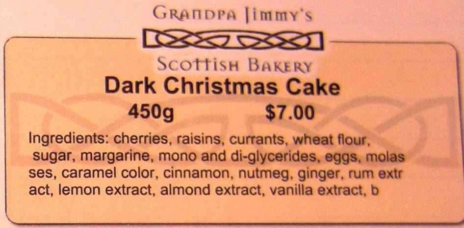 Dark Christmas Cake