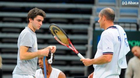 Photos ... Finale de la Coupe Davis ... La préparation des champions