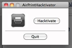AirPrint Hacktivator a peine sorti et déja menacé par Apple