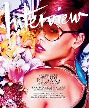 Rihanna feat. Les Fleurs dans Interview Magazine