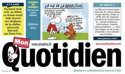 Journal interactif pour les 10-16 ans