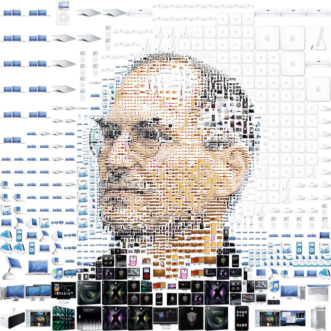 Le créateur de l'iPhone en mosaïque...