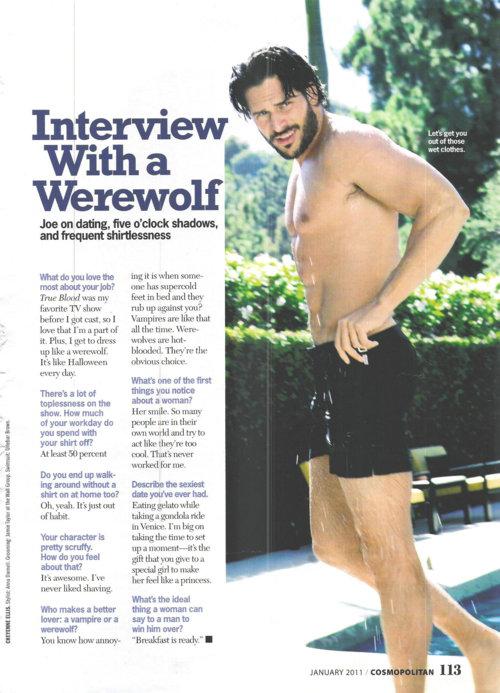 Joe Manganiello dans Cosmopolitan