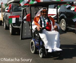 Haidar Taleb vient de traverser le désert en fauteuil roulant
