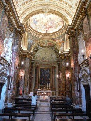Eglise Saint-Nicolas des Lorrains à Rome - Intérieur baroque