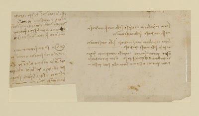 Un fragment de manuscrit de Léonard de Vinci à la médiathèque de Nantes
