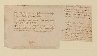 Un fragment de manuscrit de Léonard de Vinci à la médiathèque de Nantes