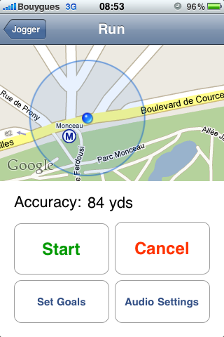 Test de l’application ‘Jogger’ pour iPhone