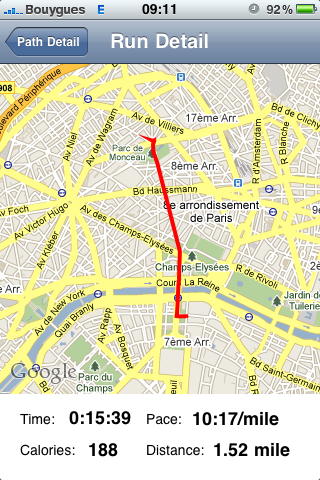 Test de l’application ‘Jogger’ pour iPhone