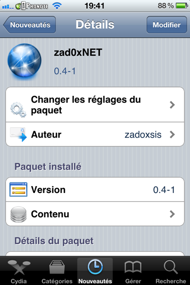News Cydia : Zad0xNet Nouveau Navigateur Web !