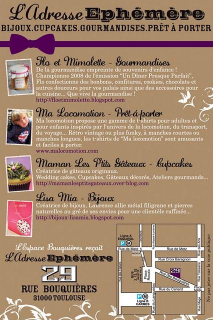 L'ADRESSE éPHèMERE à Toulouse du 07/12 au 31/12