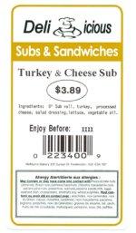 Deli-icious Turkey & Cheese Sub