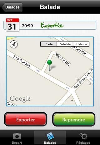 gps4cam, géotaguez vos photos sur iPhone