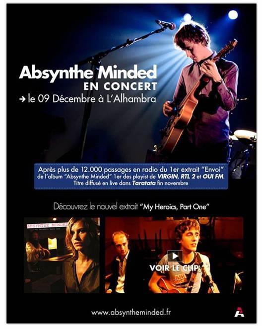 Absynthe Minded‏ en concert le 9 décembre à l'Alhambra