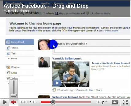 Drag and Drop: Astuce Facebook à découvrir