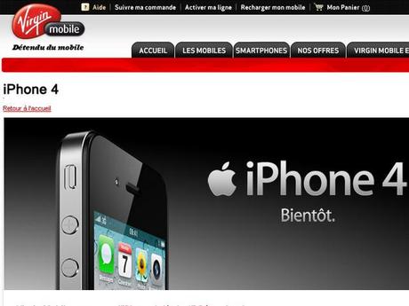 L’iPhone 4 chez Virgin à partir du 17 décembre !