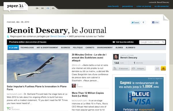 paper li LeWeb10: Paper.li, le service de presse de Twitter