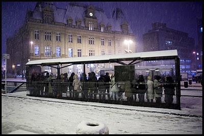 Neige battue en blanc
