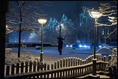 Neige battue en blanc