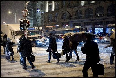 Neige battue en blanc