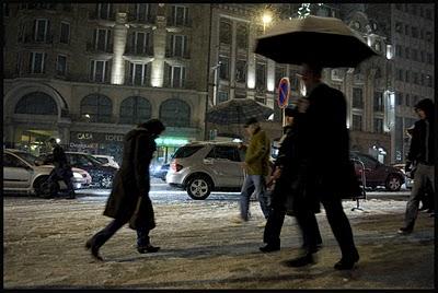 Neige battue en blanc