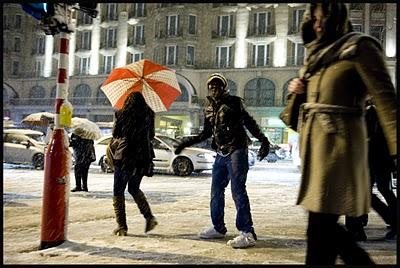 Neige battue en blanc