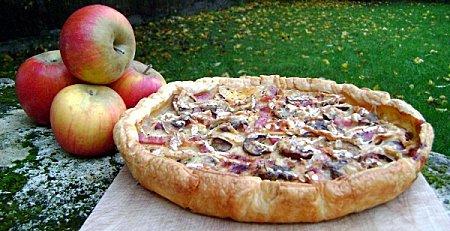 Tarte aux pommes Lardons Champignons Camembert 2