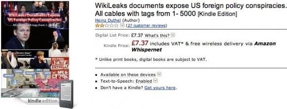 Les cables de Wikileaks publiés sur Amazon