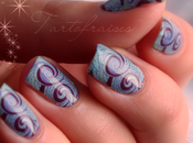 Water decals bleus spirales