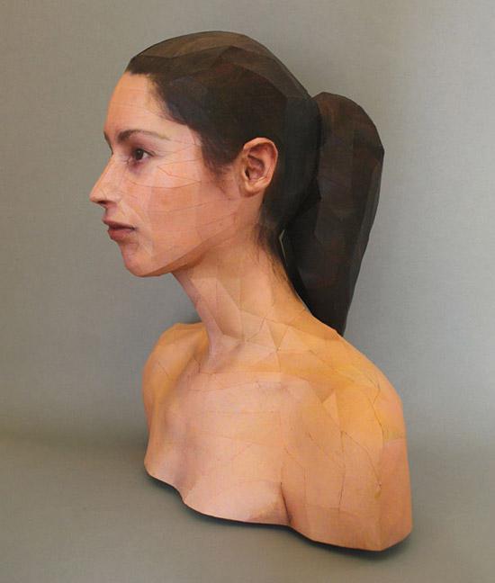 Portraits réalistes papier 3D par Bert Simons