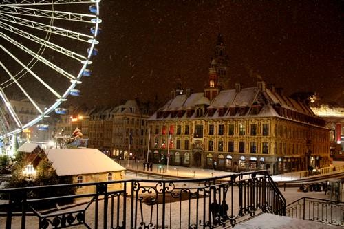 Lille by night en décembre.