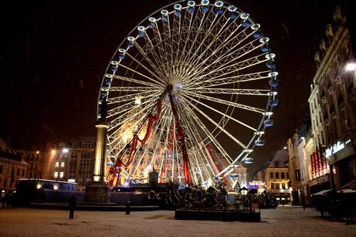 Lille by night en décembre.
