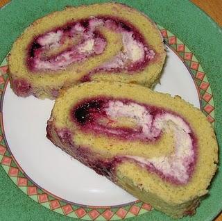 Bûche à la confiture de cassis,mascarpone