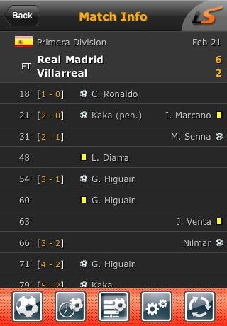 [TEST] LiveScore, résultats foot et sports sur votre iPhone