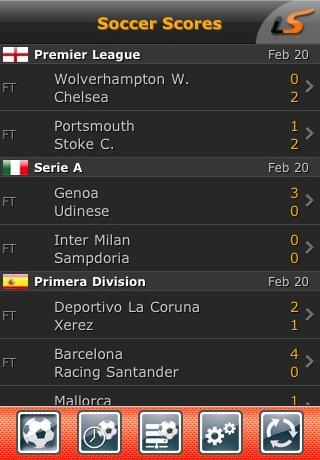 [TEST] LiveScore, résultats foot et sports sur votre iPhone